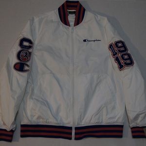 NWT Champion Satin Centennial Jacket with Patches